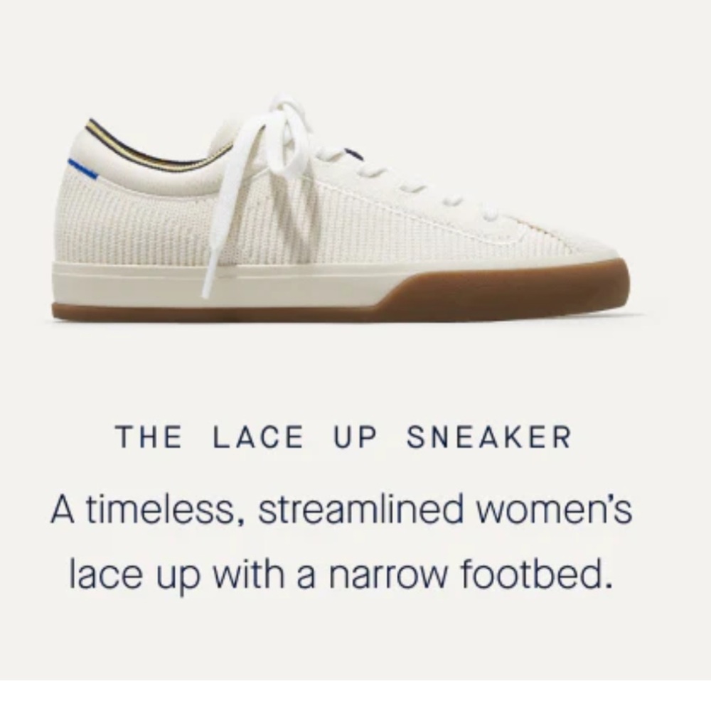 Rothy’s The Lace Up Sneaker - Women's White Knit